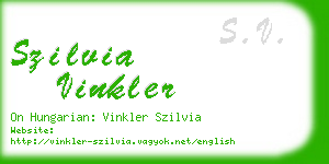 szilvia vinkler business card